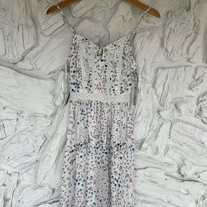 Flower short long dress